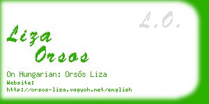 liza orsos business card